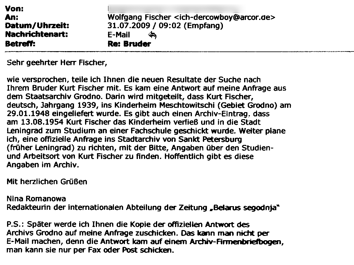E-Mail - Bruder suche (31.07..2009)